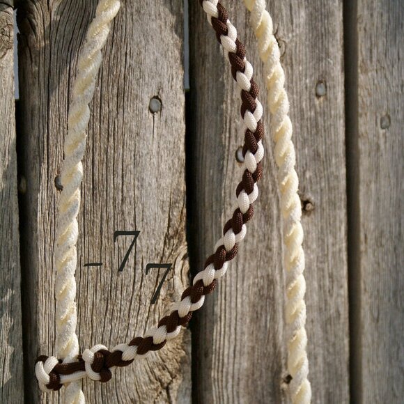 Handmade Punchy Cowboy Style Twisted Poly Lariat Rope One Ear Bridle Headstall - Picture 1 of 13